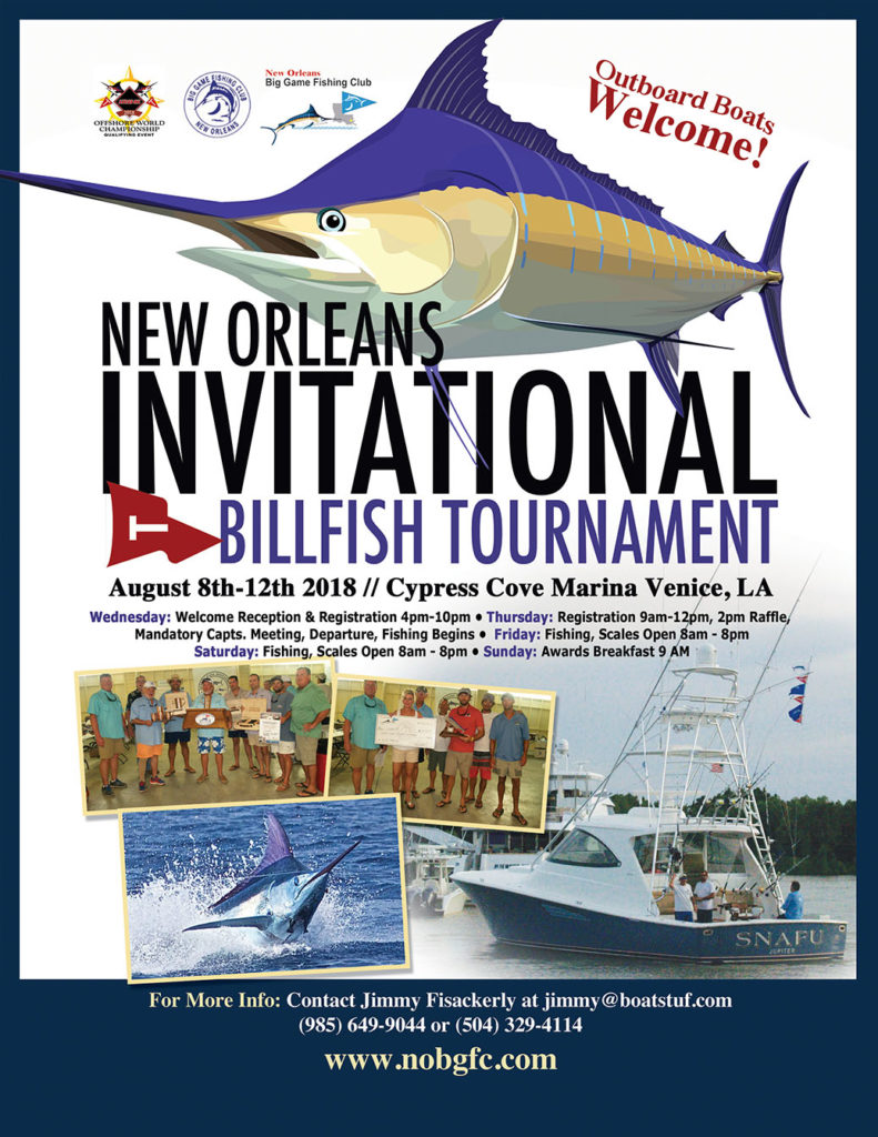 New Orleans Invitational Billfish Tournament 2018 New Orleans Big